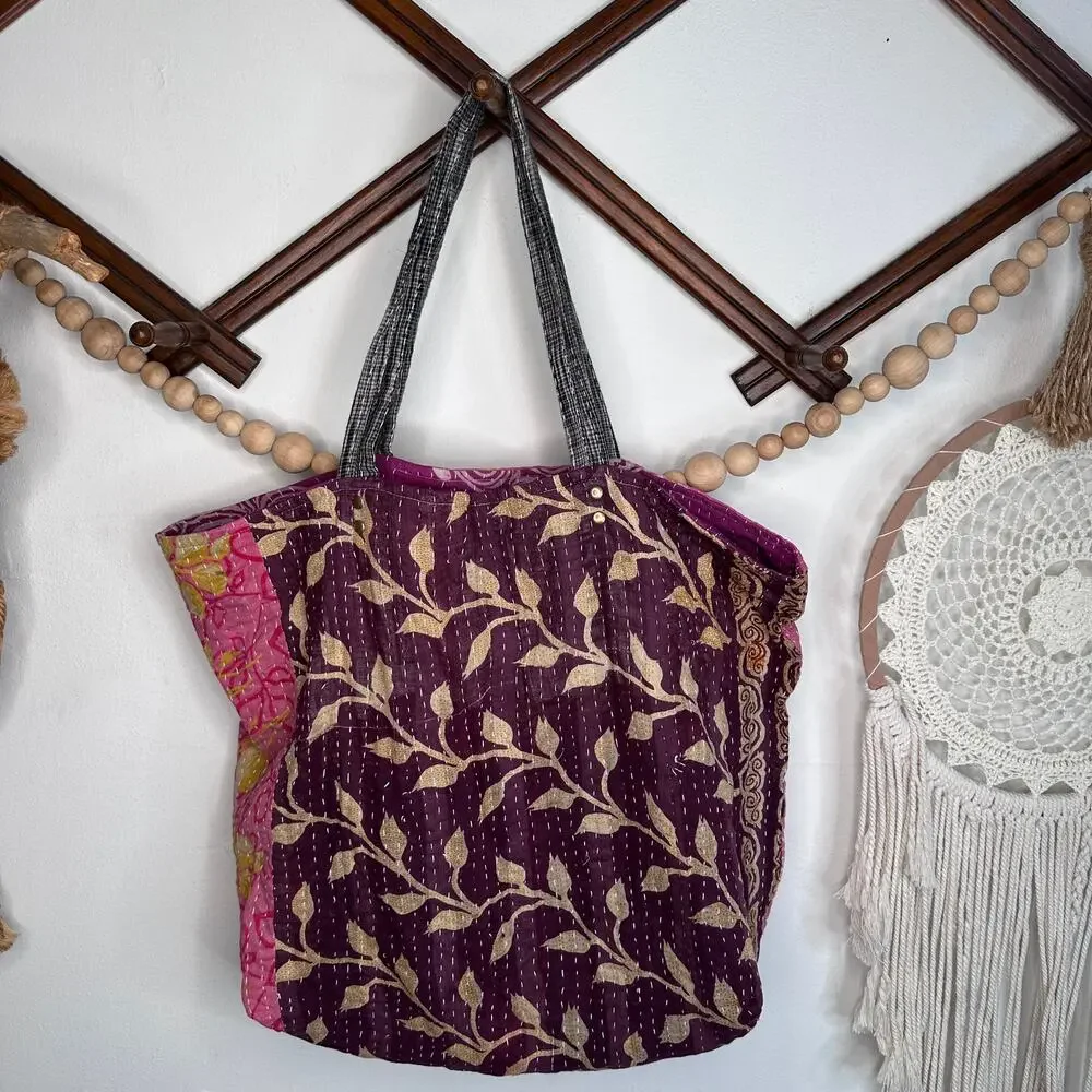 Earthbound Trading Mix Pattern Boho Tote